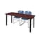 Kee Rectangle Tables > Training Tables > Kee Table & Chair Sets, 72 W, 24 L, 29 H, Mahogany MT7224MHBPBK44BE - alternate 1